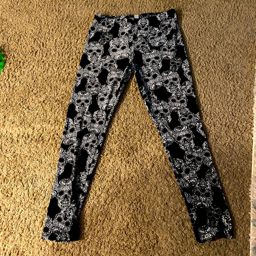 Womens XL sugar skull leggings